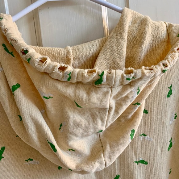 FREE PEOPLE pale yellow whale pattern jacket - Picture 12 of 14